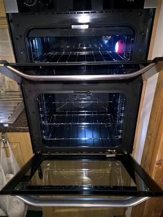 double oven after cleaning